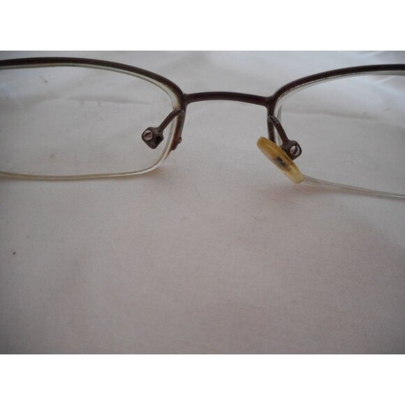Unisex partial rimless bronze metal eyeglasses glasses frames (with lenses) #2 - Picture 6 of 7